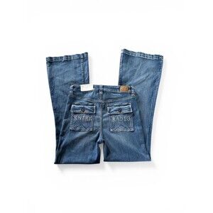 American Eagle Unique Beyonce Kntry Radio High Rise 12 Tall Flare Stretch Jeans